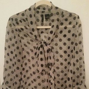 New Directions Polka Dot Blouse